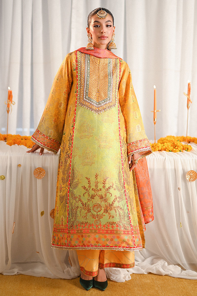 Ansab Jahangir | Marigold and Gota Formals | NAWAL by Ansab Jahangir - Designer Dress - Type: Ladies Clothes - Available at Libayah - 100% Original