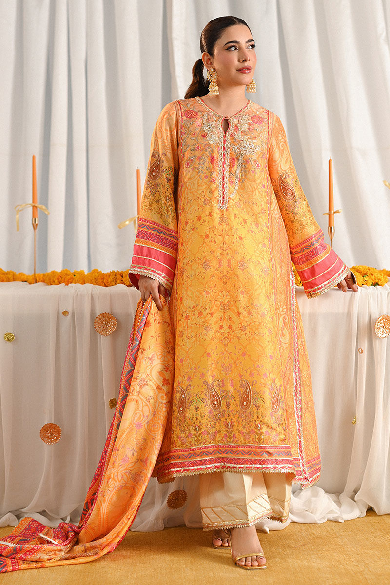 Ansab Jahangir | Marigold and Gota Formals | PARISHAY by Ansab Jahangir - Designer Dress - Type: Ladies Clothes - Available at Libayah - 100% Original