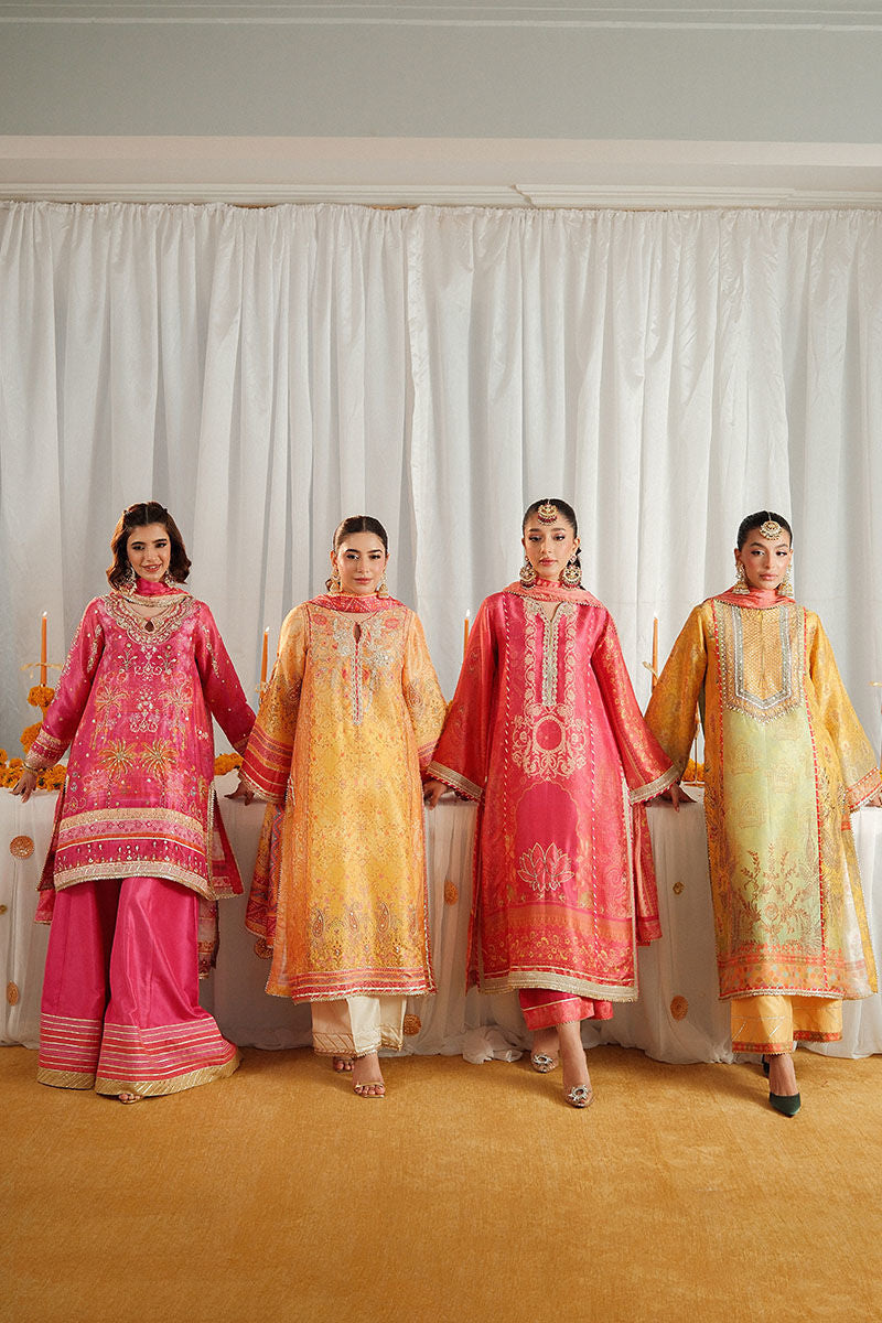Ansab Jahangir | Marigold and Gota Formals | PARISHAY by Ansab Jahangir - Designer Dress - Type: Ladies Clothes - Available at Libayah - 100% Original