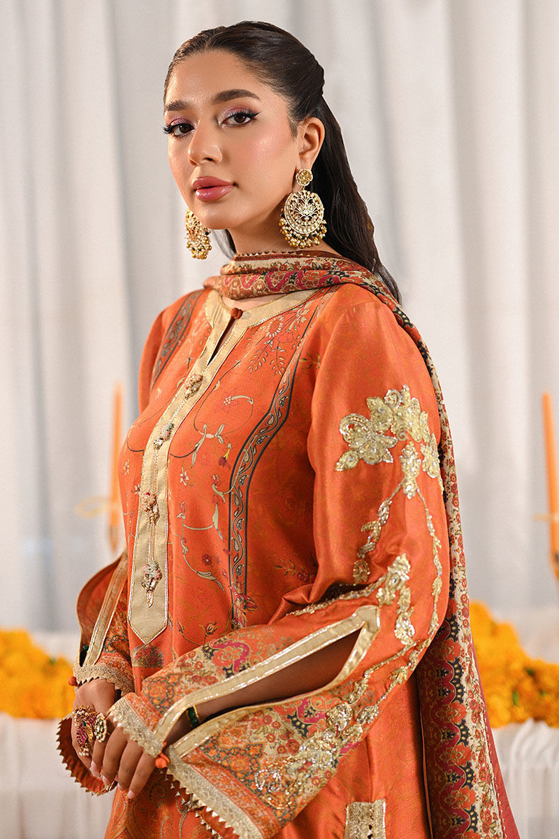 Ansab Jahangir | Marigold and Gota Formals | SOFIA by Ansab Jahangir - Designer Dress - Type: Ladies Clothes - Available at Libayah - 100% Original