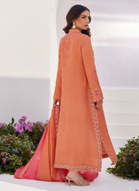 Farah Talib Aziz | Designer Picks 24 | ELYNA CORAL EMBROIDERED RAW SILK SHIRT AND DUPATTA by Farah Talib Aziz - Designer Dress - Type: Ladies Clothes - Available at Libayah - 100% Original