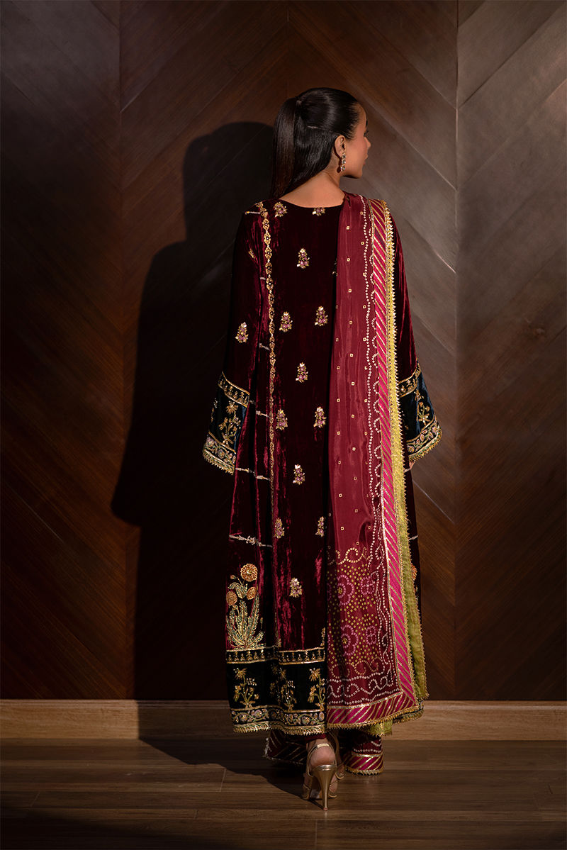 Ansab Jahangir | Bow Velvet Edit | MARILYN by Ansab Jahangir - Designer Dress - Type: Ladies Clothes - Available at Libayah - 100% Original