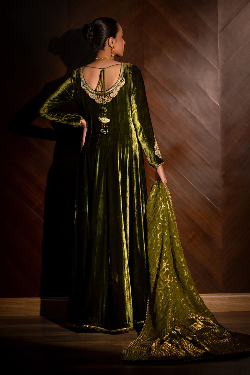 Ansab Jahangir | Bow Velvet Edit | HARLEY by Ansab Jahangir - Designer Dress - Type: Ladies Clothes - Available at Libayah - 100% Original