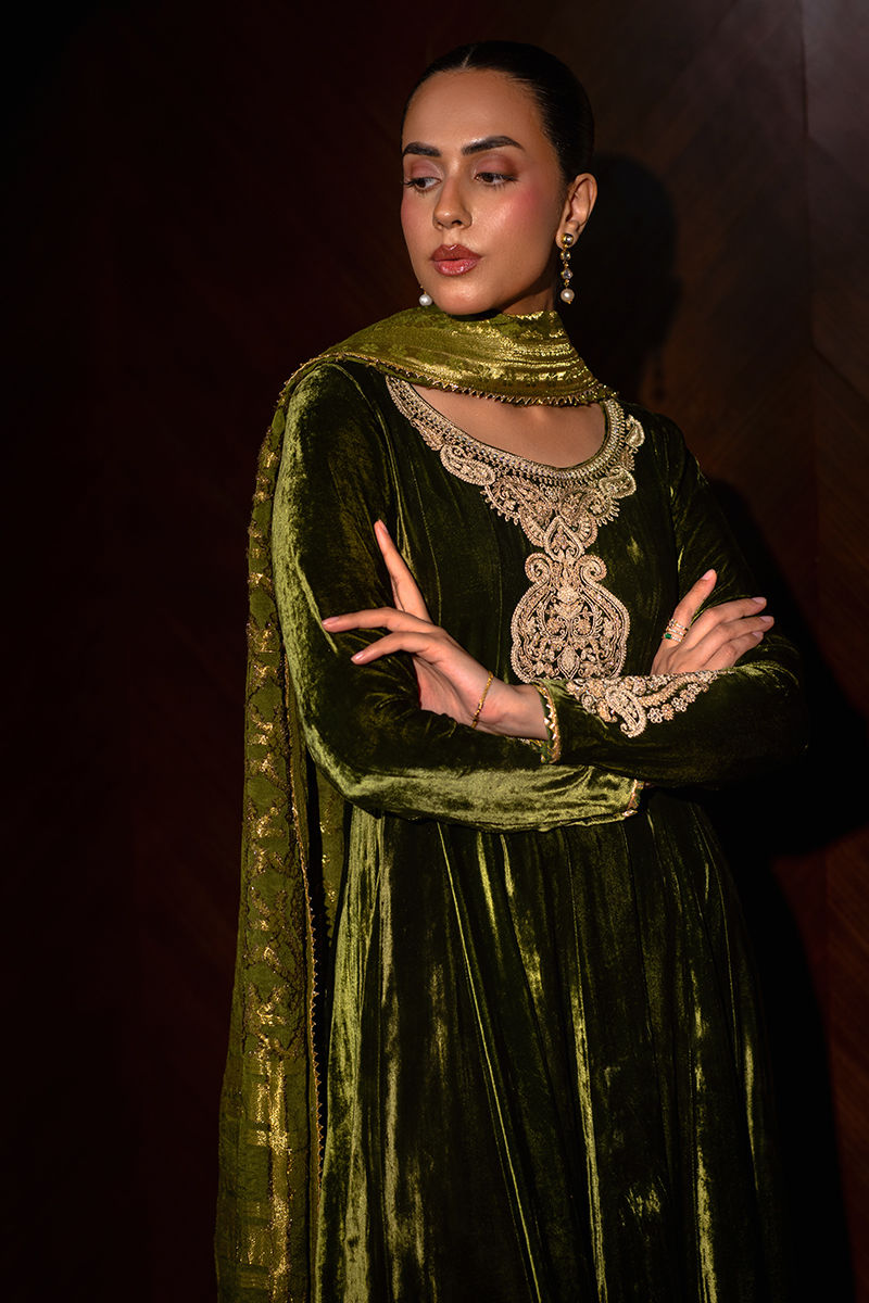 Ansab Jahangir | Bow Velvet Edit | HARLEY by Ansab Jahangir - Designer Dress - Type: Ladies Clothes - Available at Libayah - 100% Original