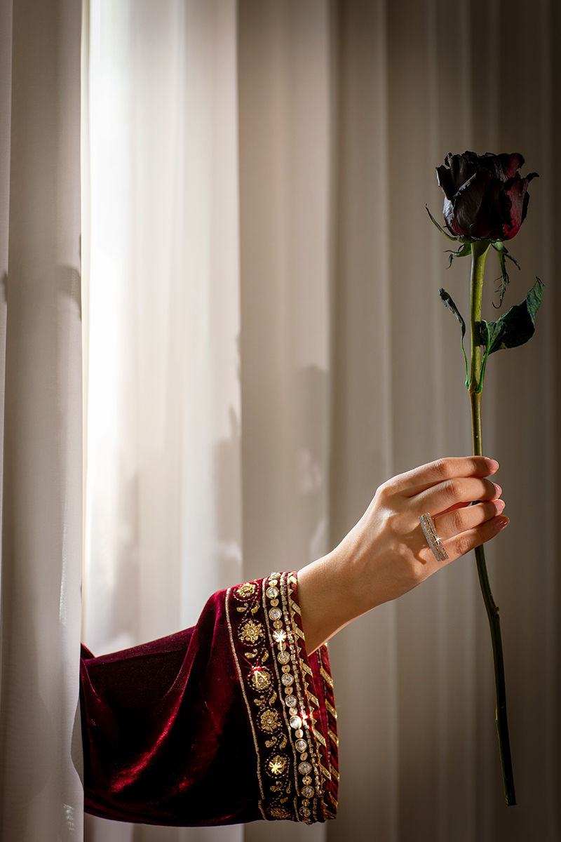 Ansab Jahangir | Bow Velvet Edit | CARLA by Ansab Jahangir - Designer Dress - Type: Ladies Clothes - Available at Libayah - 100% Original