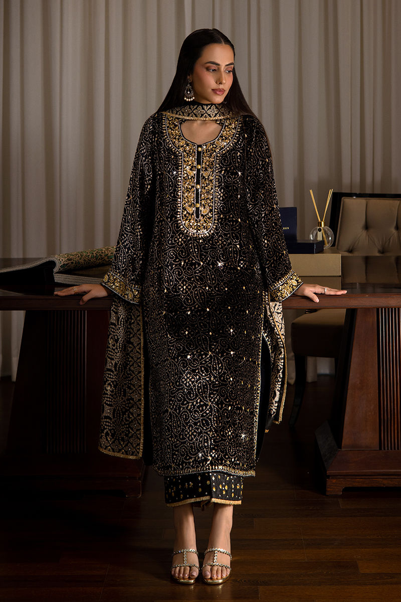 Ansab Jahangir | Bow Velvet Edit | ADELE by Ansab Jahangir - Designer Dress - Type: Ladies Clothes - Available at Libayah - 100% Original