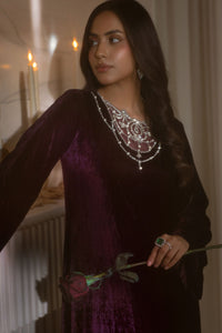 Ansab Jahangir | Bow Velvet Edit | SARLINA by Ansab Jahangir - Designer Dress - Type: Ladies Clothes - Available at Libayah - 100% Original