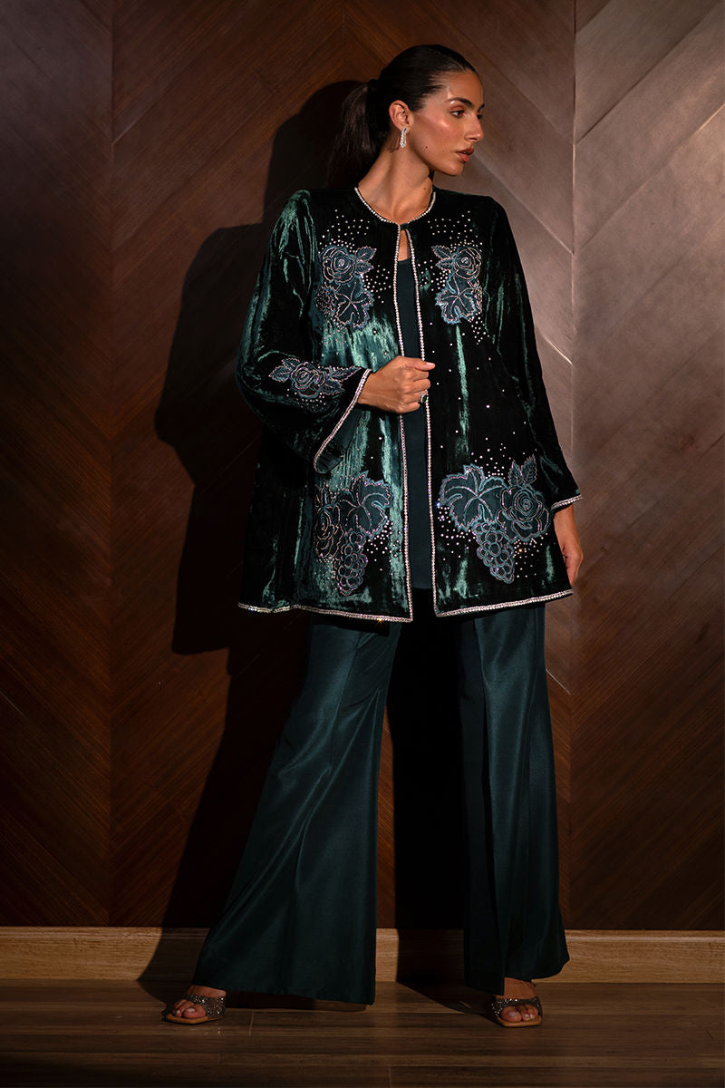 Ansab Jahangir | Bow Velvet Edit | SERRA by Ansab Jahangir - Designer Dress - Type: Ladies Clothes - Available at Libayah - 100% Original