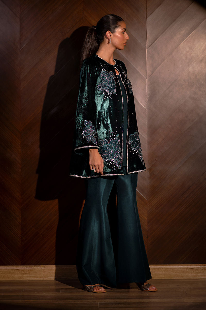 Ansab Jahangir | Bow Velvet Edit | SERRA by Ansab Jahangir - Designer Dress - Type: Ladies Clothes - Available at Libayah - 100% Original