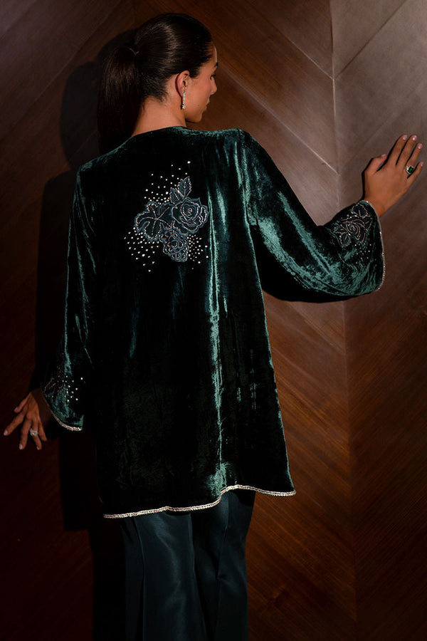 Ansab Jahangir | Bow Velvet Edit | SERRA by Ansab Jahangir - Designer Dress - Type: Ladies Clothes - Available at Libayah - 100% Original