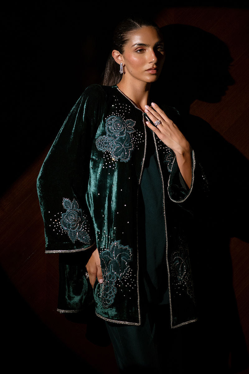 Ansab Jahangir | Bow Velvet Edit | SERRA by Ansab Jahangir - Designer Dress - Type: Ladies Clothes - Available at Libayah - 100% Original