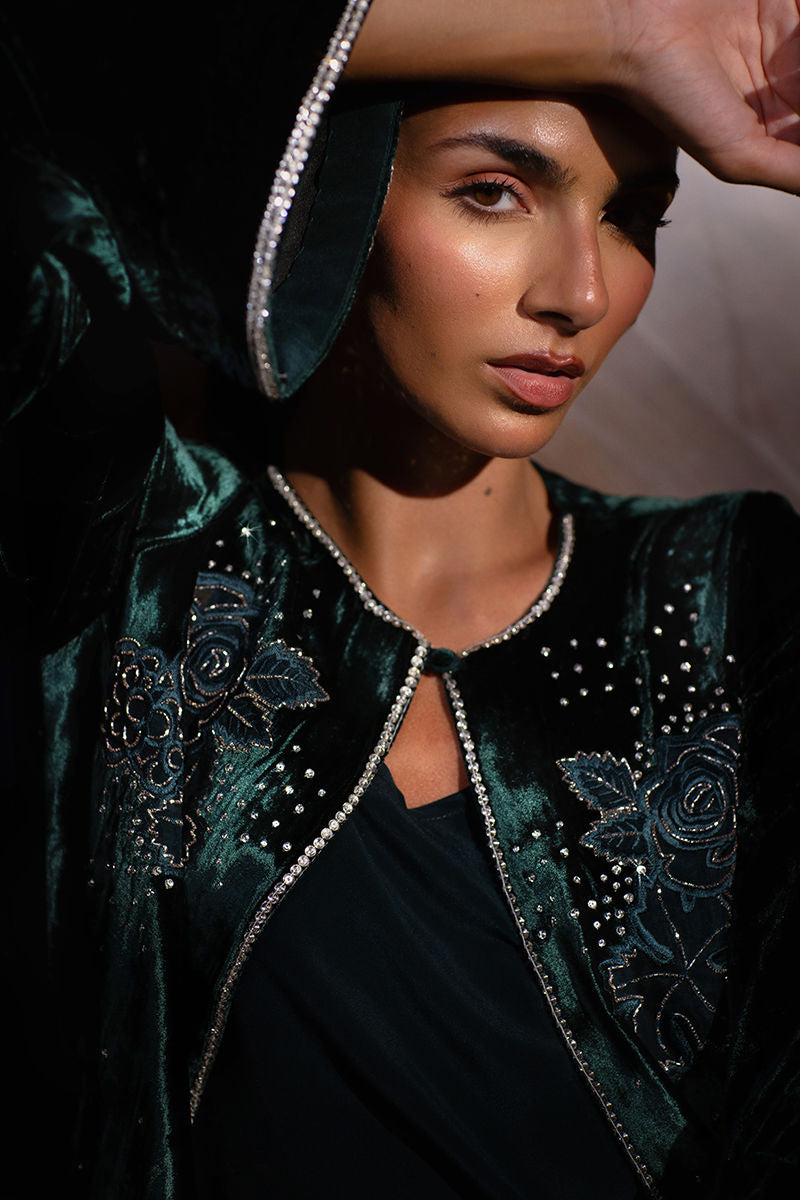 Ansab Jahangir | Bow Velvet Edit | SERRA by Ansab Jahangir - Designer Dress - Type: Ladies Clothes - Available at Libayah - 100% Original