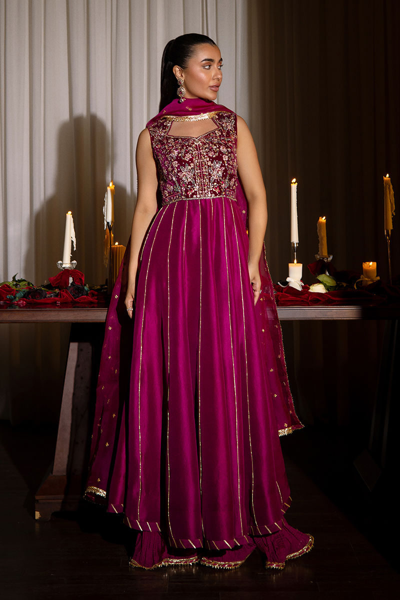 Ansab Jahangir | Bow Velvet Edit | MABEL by Ansab Jahangir - Designer Dress - Type: Ladies Clothes - Available at Libayah - 100% Original