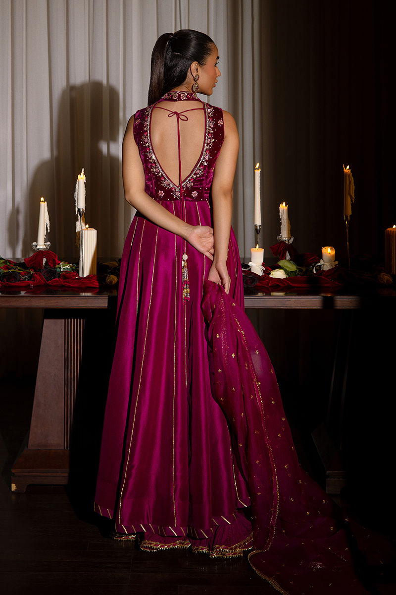 Ansab Jahangir | Bow Velvet Edit | MABEL by Ansab Jahangir - Designer Dress - Type: Ladies Clothes - Available at Libayah - 100% Original