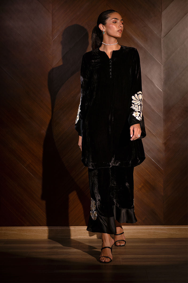 Ansab Jahangir | Bow Velvet Edit | AUDREY by Ansab Jahangir - Designer Dress - Type: Ladies Clothes - Available at Libayah - 100% Original