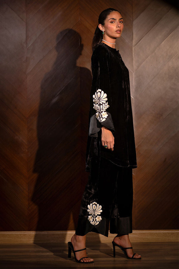 Ansab Jahangir | Bow Velvet Edit | AUDREY by Ansab Jahangir - Designer Dress - Type: Ladies Clothes - Available at Libayah - 100% Original