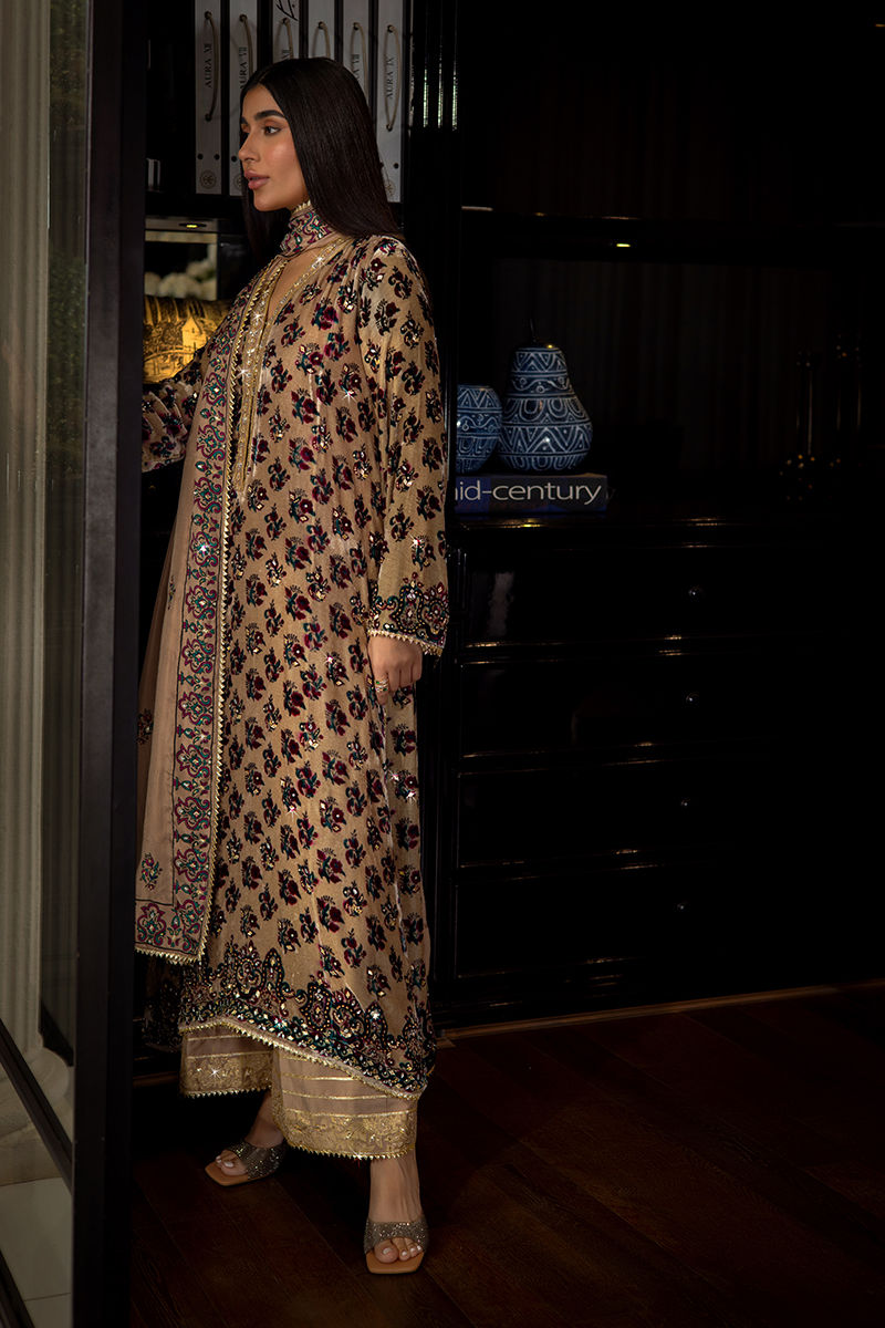 Ansab Jahangir | Bow Velvet Edit | LAUREN by Ansab Jahangir - Designer Dress - Type: Ladies Clothes - Available at Libayah - 100% Original