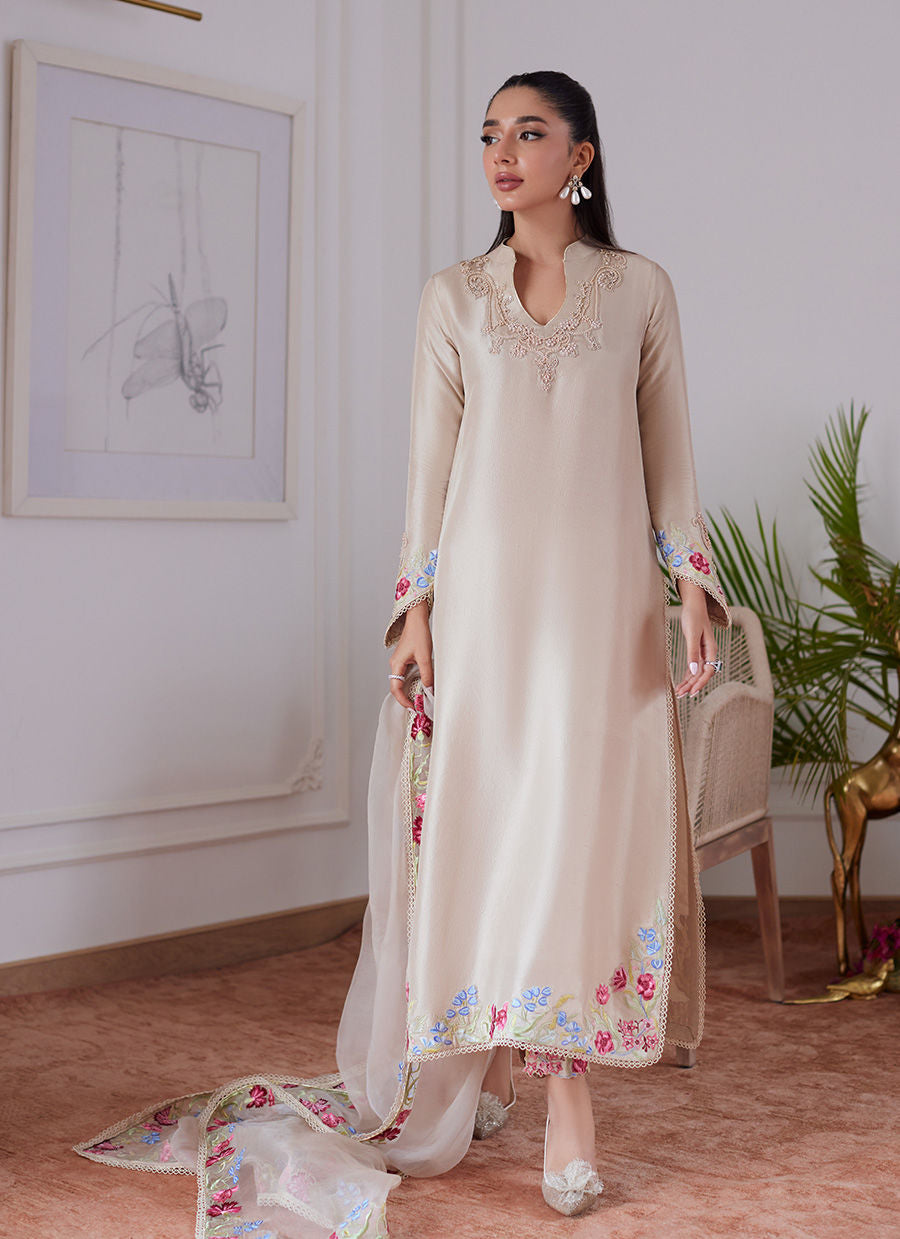 Farah Talib Aziz | Luna Eid Collection 24 | LIARA SAND by Farah Talib Aziz - Designer Dress - Type: Ladies Clothes - Available at Libayah - 100% Original