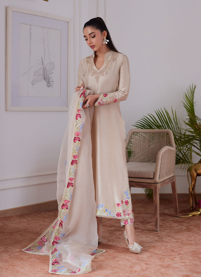 Farah Talib Aziz | Luna Eid Collection 24 | LIARA SAND by Farah Talib Aziz - Designer Dress - Type: Ladies Clothes - Available at Libayah - 100% Original