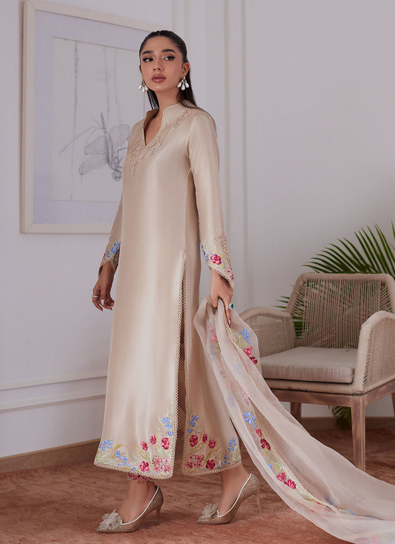Farah Talib Aziz | Luna Eid Collection 24 | LIARA SAND by Farah Talib Aziz - Designer Dress - Type: Ladies Clothes - Available at Libayah - 100% Original