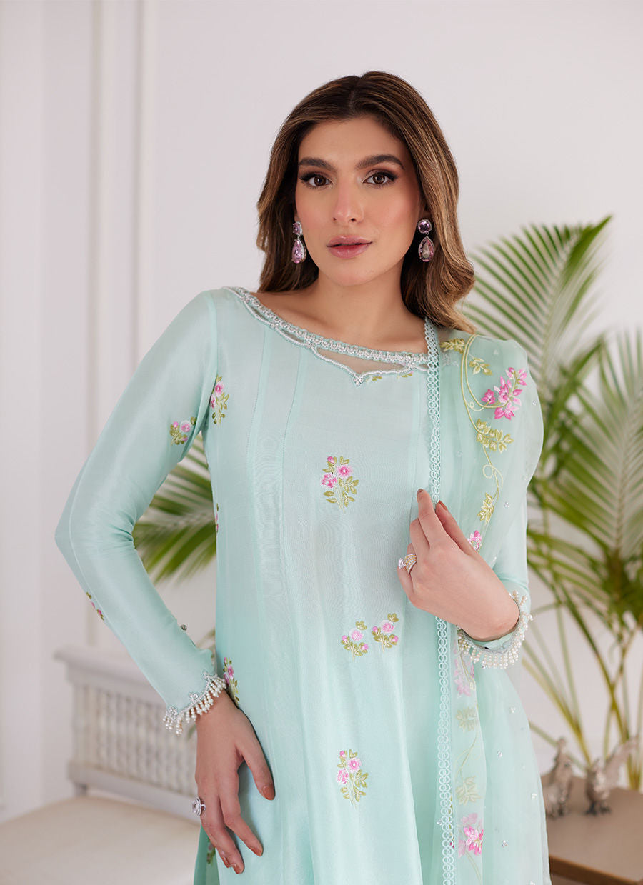 Farah Talib Aziz | Luna Eid Collection 24 | ELYSSIA MINT by Farah Talib Aziz - Designer Dress - Type: Ladies Clothes - Available at Libayah - 100% Original