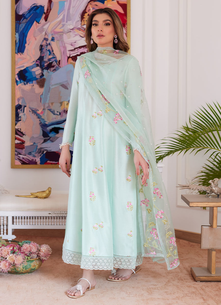 Farah Talib Aziz | Luna Eid Collection 24 | ELYSSIA MINT by Farah Talib Aziz - Designer Dress - Type: Ladies Clothes - Available at Libayah - 100% Original