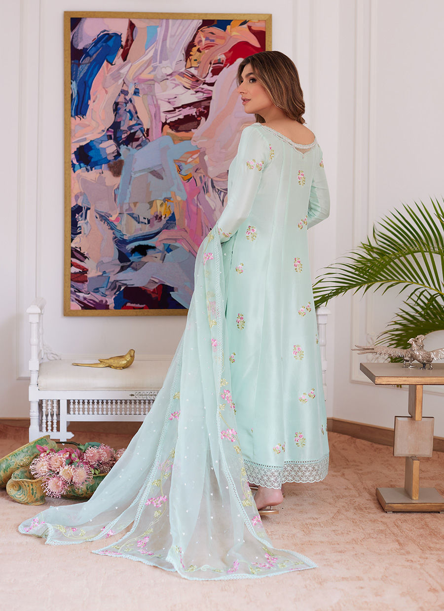 Farah Talib Aziz | Luna Eid Collection 24 | ELYSSIA MINT by Farah Talib Aziz - Designer Dress - Type: Ladies Clothes - Available at Libayah - 100% Original
