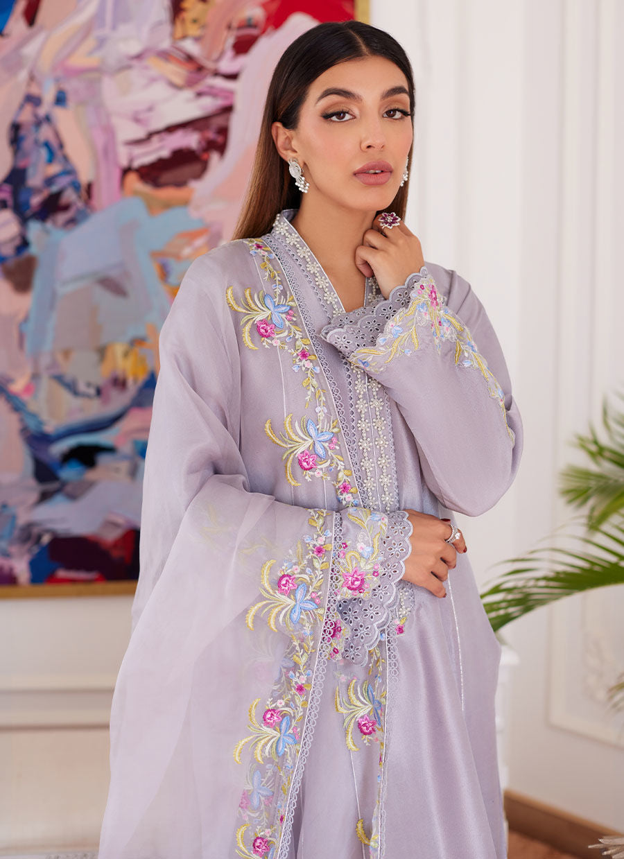 Farah Talib Aziz | Luna Eid Collection 24 | ODETTE SILVER GREY by Farah Talib Aziz - Designer Dress - Type: Ladies Clothes - Available at Libayah - 100% Original