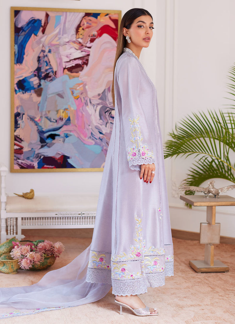 Farah Talib Aziz | Luna Eid Collection 24 | ODETTE SILVER GREY by Farah Talib Aziz - Designer Dress - Type: Ladies Clothes - Available at Libayah - 100% Original