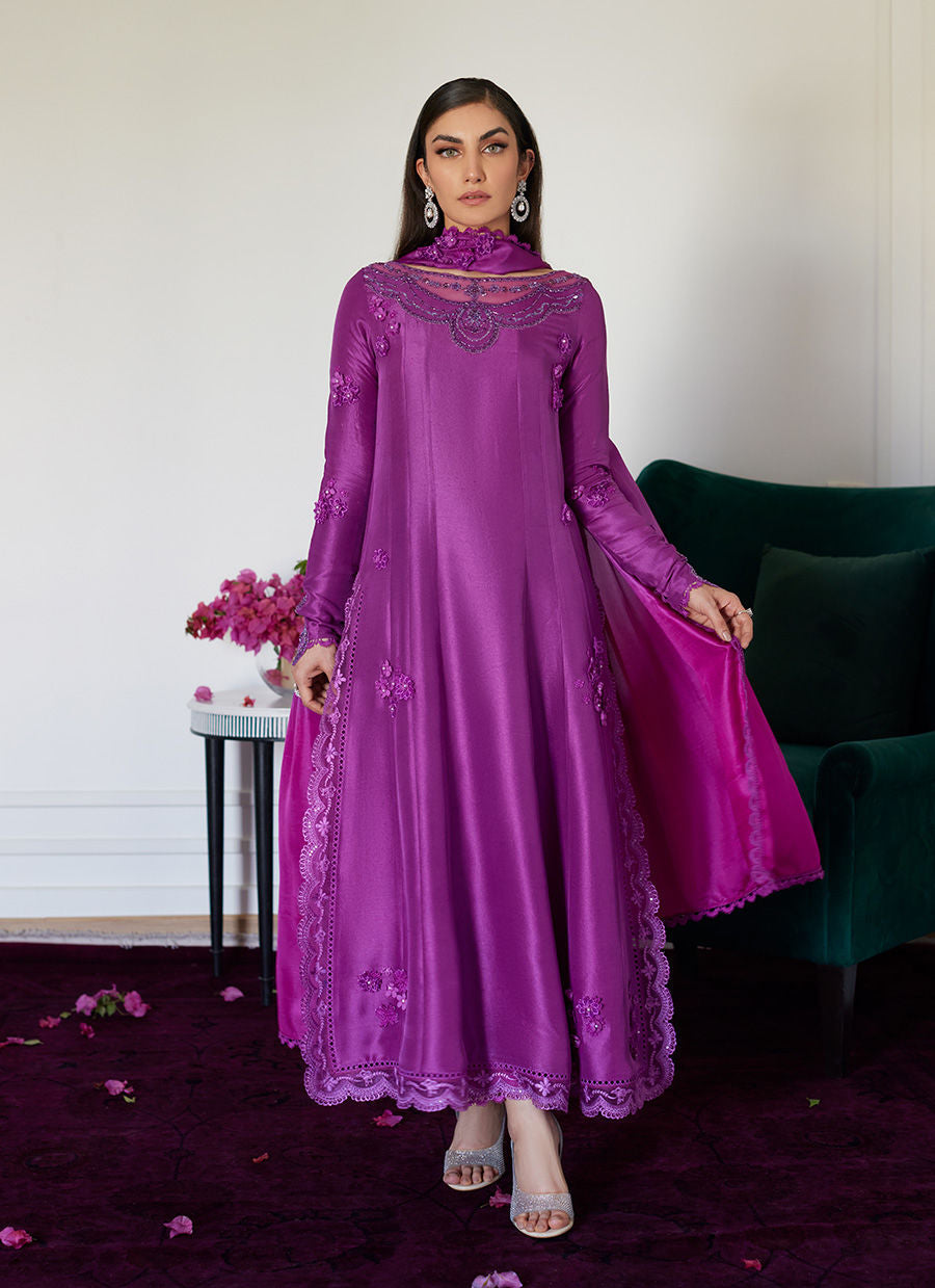 Farah Talib Aziz | Luna Eid Collection 24 | TIERRA MUTED MAGENTA by Farah Talib Aziz - Designer Dress - Type: Ladies Clothes - Available at Libayah - 100% Original