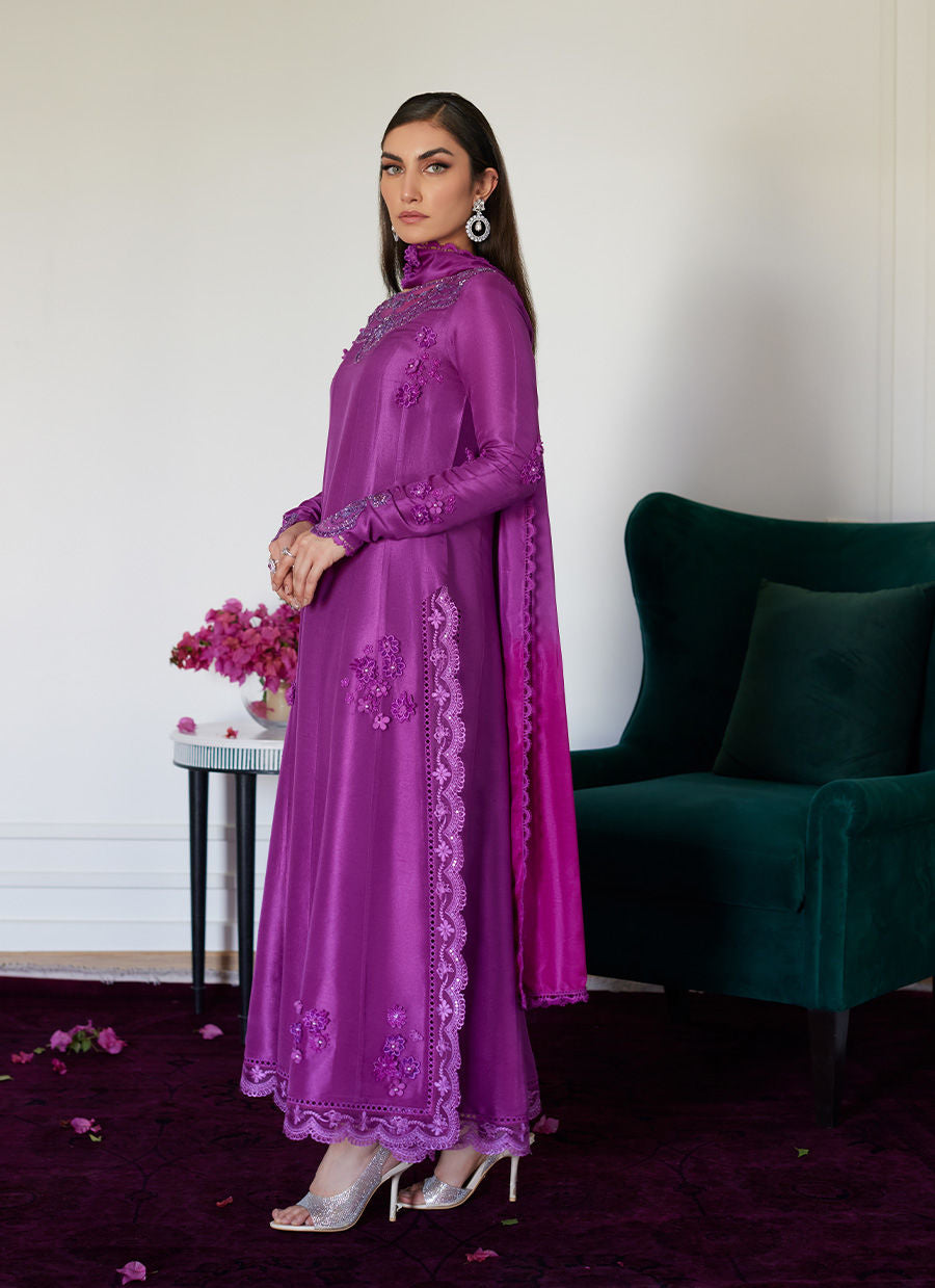 Farah Talib Aziz | Luna Eid Collection 24 | TIERRA MUTED MAGENTA by Farah Talib Aziz - Designer Dress - Type: Ladies Clothes - Available at Libayah - 100% Original