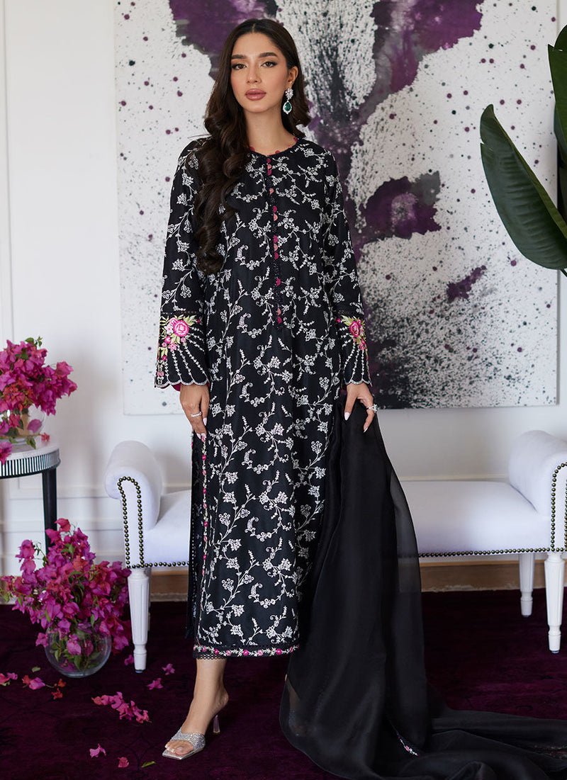 Farah Talib Aziz | Luna Eid Collection 24 | VITTORIA BLACK by Farah Talib Aziz - Designer Dress - Type: Ladies Clothes - Available at Libayah - 100% Original