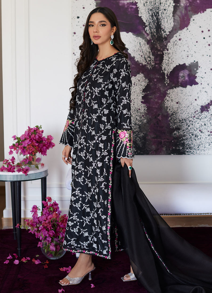 Farah Talib Aziz | Luna Eid Collection 24 | VITTORIA BLACK by Farah Talib Aziz - Designer Dress - Type: Ladies Clothes - Available at Libayah - 100% Original