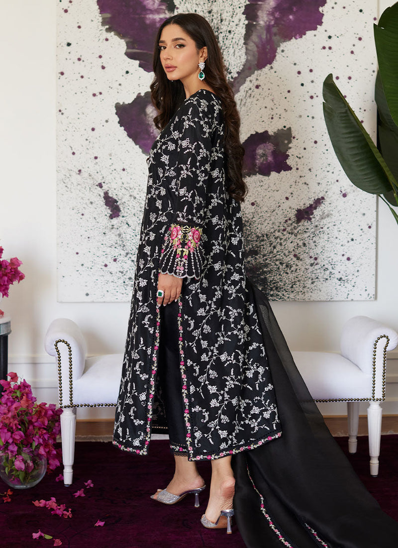 Farah Talib Aziz | Luna Eid Collection 24 | VITTORIA BLACK by Farah Talib Aziz - Designer Dress - Type: Ladies Clothes - Available at Libayah - 100% Original