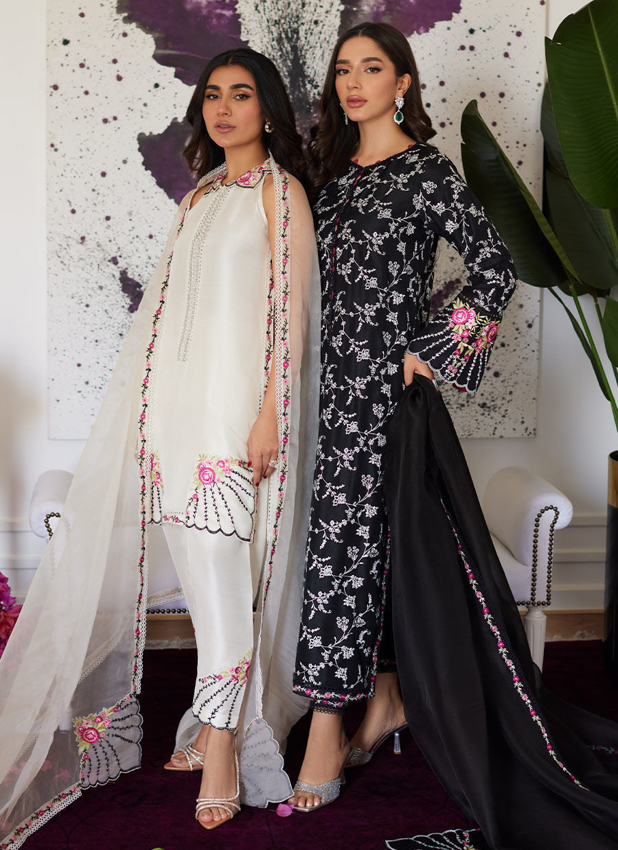 Farah Talib Aziz | Luna Eid Collection 24 | VITTORIA BLACK by Farah Talib Aziz - Designer Dress - Type: Ladies Clothes - Available at Libayah - 100% Original