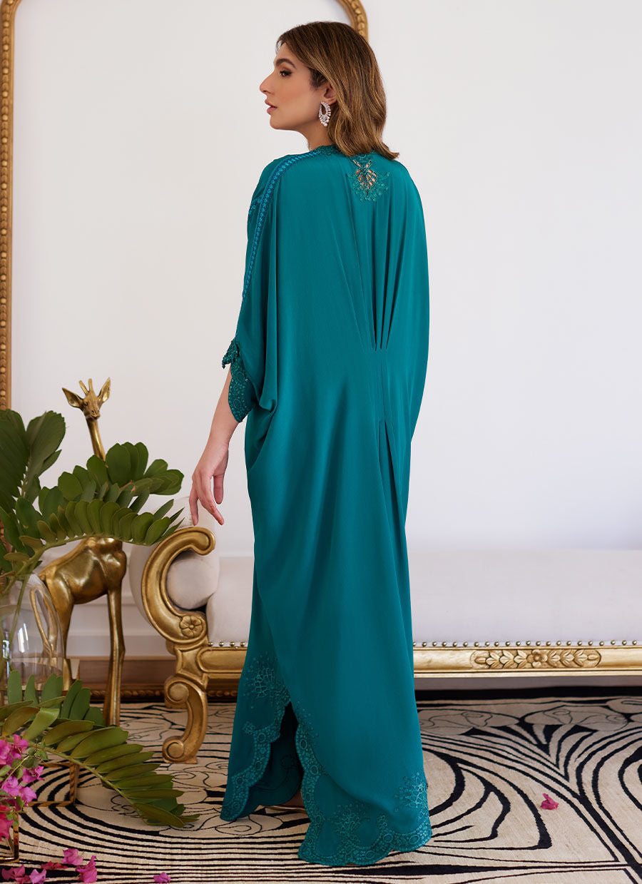 Farah Talib Aziz | Luna Eid Collection 24 | EMMELINE EMERALD CREPE by Farah Talib Aziz - Designer Dress - Type: Ladies Clothes - Available at Libayah - 100% Original