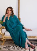Farah Talib Aziz | Luna Eid Collection 24 | EMMELINE EMERALD CREPE by Farah Talib Aziz - Designer Dress - Type: Ladies Clothes - Available at Libayah - 100% Original