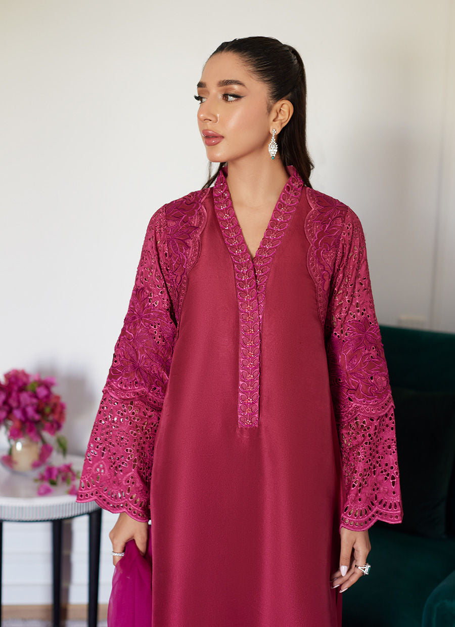 Farah Talib Aziz | Luna Eid Collection 24 | HONORINE MAGENTA by Farah Talib Aziz - Designer Dress - Type: Ladies Clothes - Available at Libayah - 100% Original