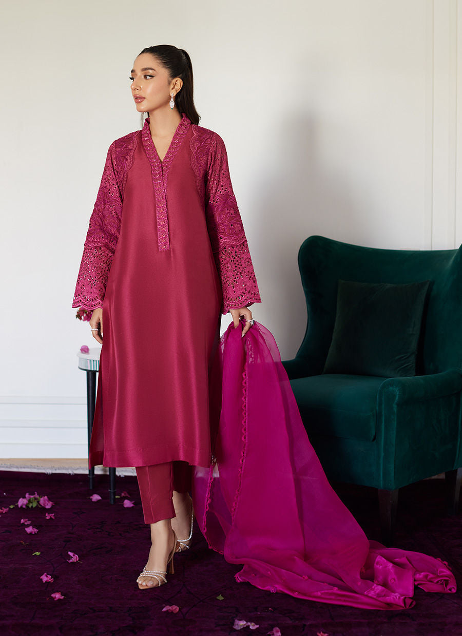 Farah Talib Aziz | Luna Eid Collection 24 | HONORINE MAGENTA by Farah Talib Aziz - Designer Dress - Type: Ladies Clothes - Available at Libayah - 100% Original
