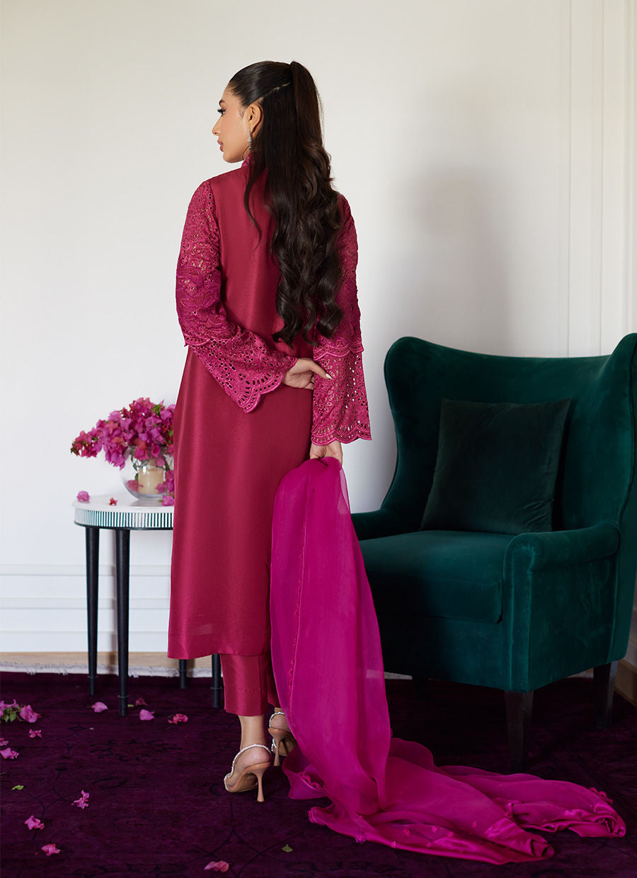 Farah Talib Aziz | Luna Eid Collection 24 | HONORINE MAGENTA by Farah Talib Aziz - Designer Dress - Type: Ladies Clothes - Available at Libayah - 100% Original