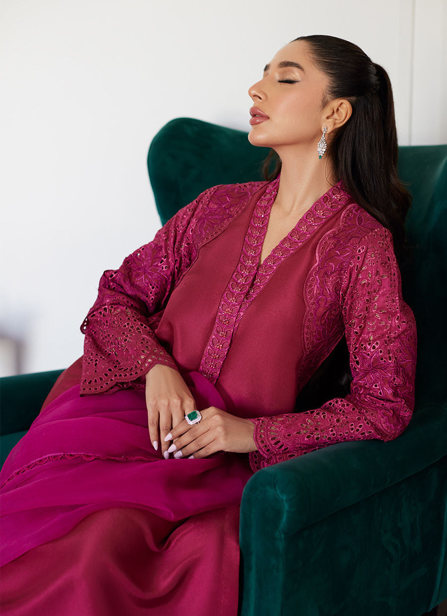 Farah Talib Aziz | Luna Eid Collection 24 | HONORINE MAGENTA by Farah Talib Aziz - Designer Dress - Type: Ladies Clothes - Available at Libayah - 100% Original