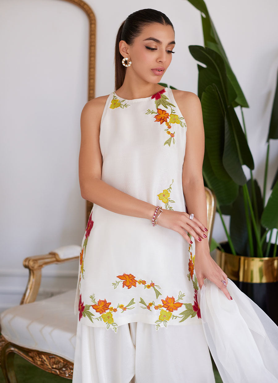 Farah Talib Aziz | Luna Eid Collection 24 | JULIET IVORY by Farah Talib Aziz - Designer Dress - Type: Ladies Clothes - Available at Libayah - 100% Original