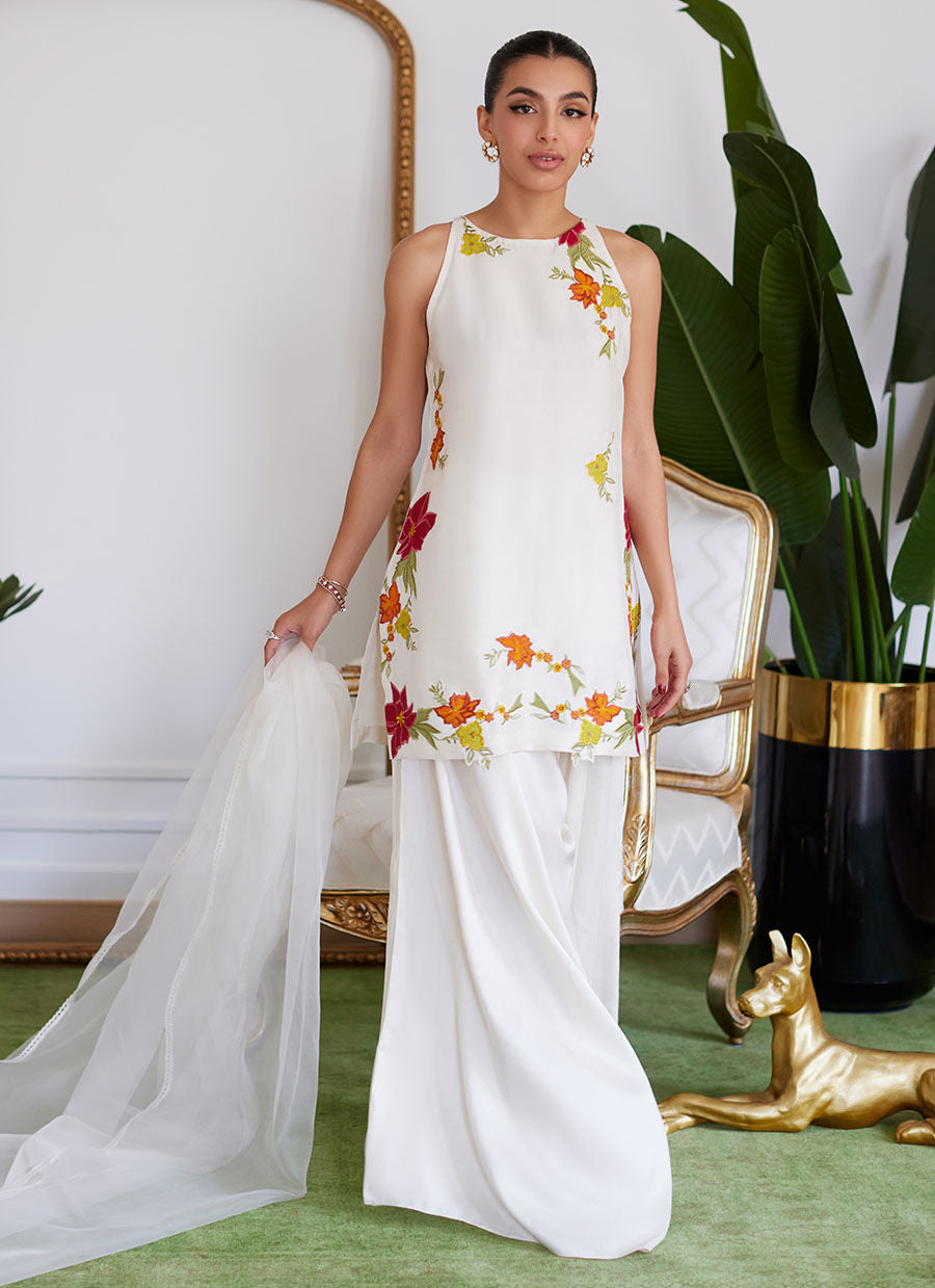 Farah Talib Aziz | Luna Eid Collection 24 | JULIET IVORY by Farah Talib Aziz - Designer Dress - Type: Ladies Clothes - Available at Libayah - 100% Original