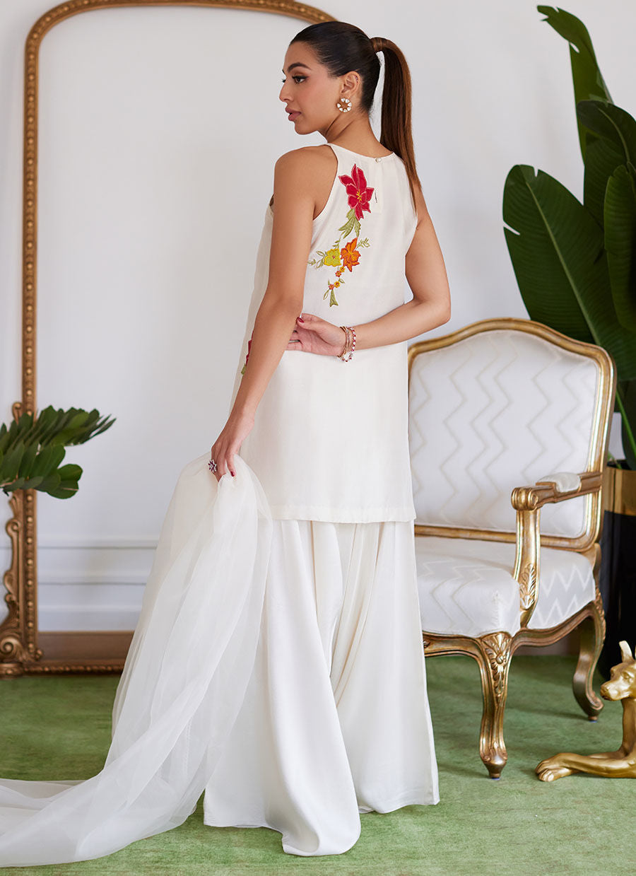 Farah Talib Aziz | Luna Eid Collection 24 | JULIET IVORY by Farah Talib Aziz - Designer Dress - Type: Ladies Clothes - Available at Libayah - 100% Original