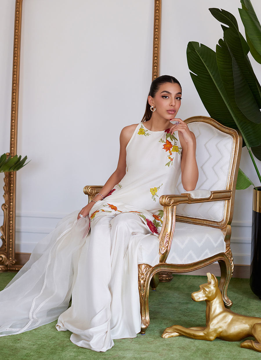Farah Talib Aziz | Luna Eid Collection 24 | JULIET IVORY by Farah Talib Aziz - Designer Dress - Type: Ladies Clothes - Available at Libayah - 100% Original