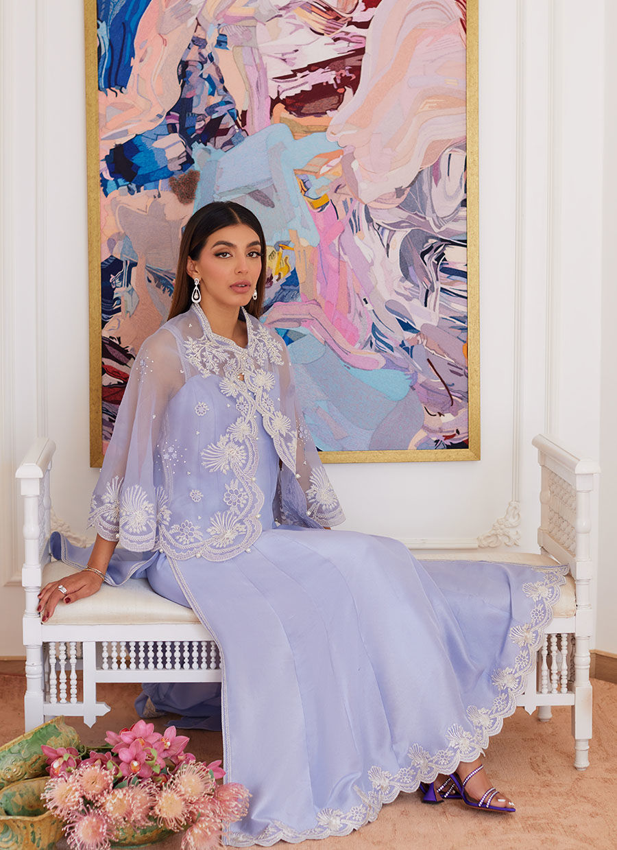 Farah Talib Aziz | Luna Eid Collection 24 | FLEUR LAVENDER by Farah Talib Aziz - Designer Dress - Type: Ladies Clothes - Available at Libayah - 100% Original