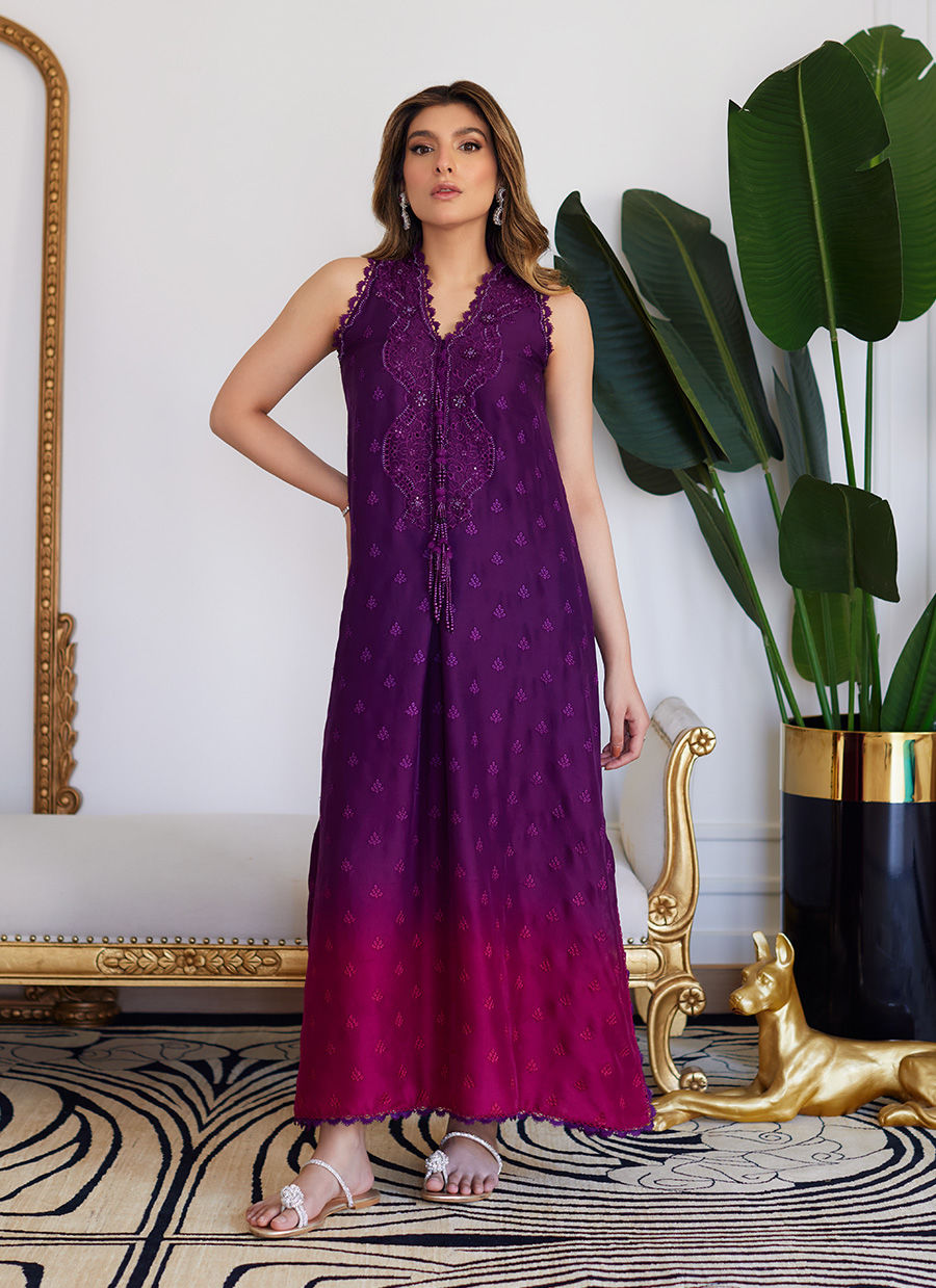 Farah Talib Aziz | Luna Eid Collection 24 | VIOLETTE WILD BERRY OMBRE by Farah Talib Aziz - Designer Dress - Type: Ladies Clothes - Available at Libayah - 100% Original