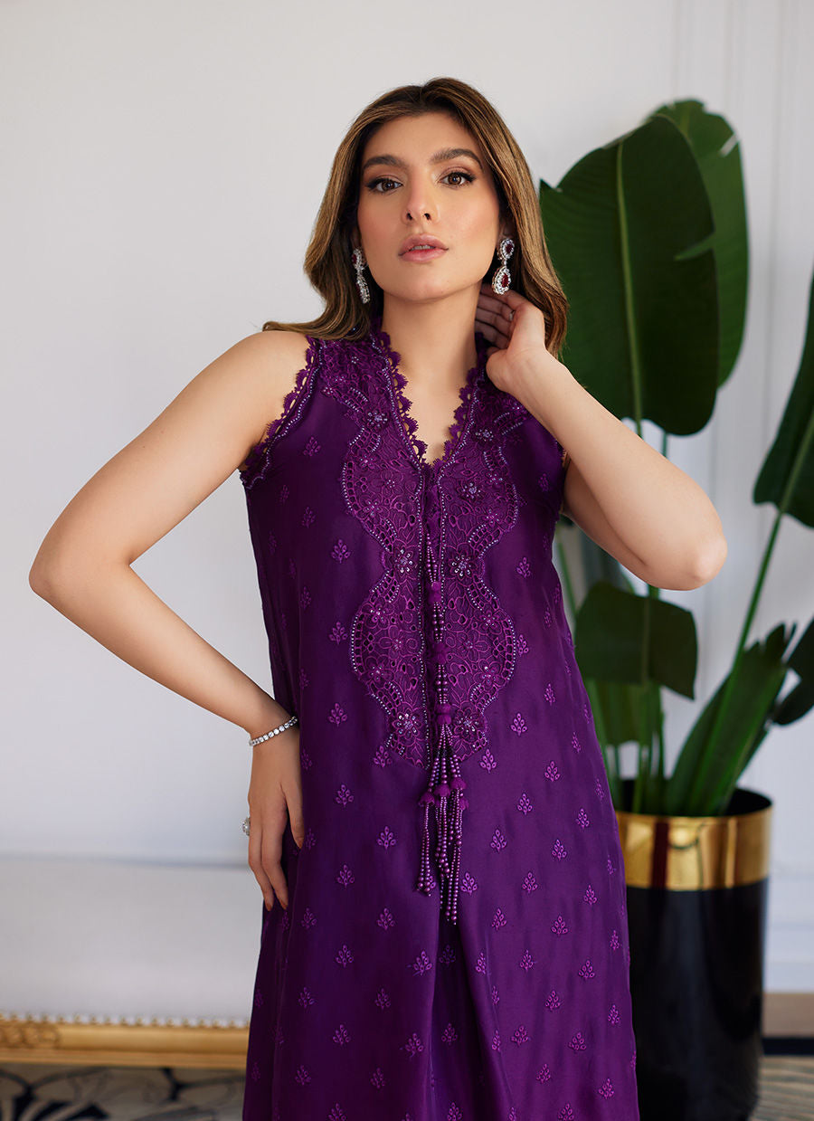 Farah Talib Aziz | Luna Eid Collection 24 | VIOLETTE WILD BERRY OMBRE by Farah Talib Aziz - Designer Dress - Type: Ladies Clothes - Available at Libayah - 100% Original