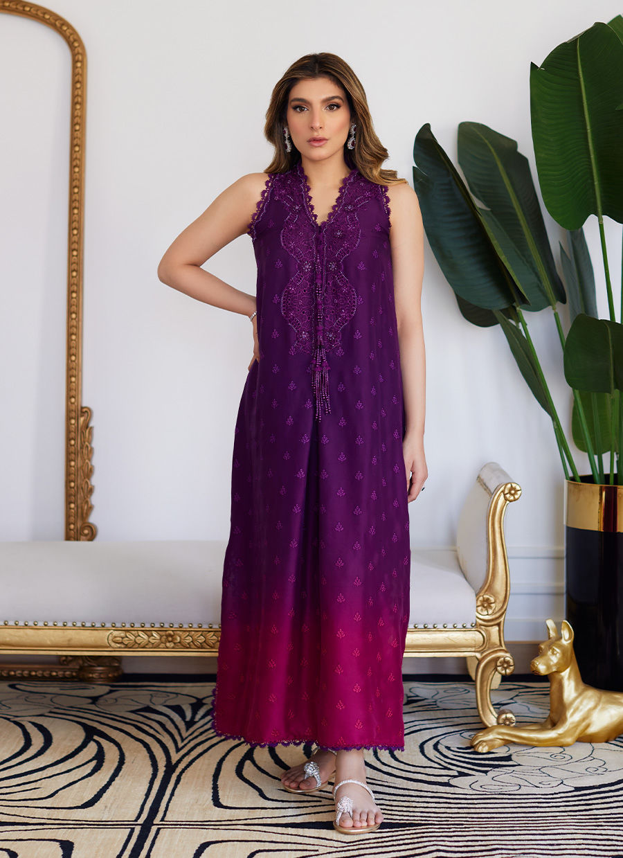 Farah Talib Aziz | Luna Eid Collection 24 | VIOLETTE WILD BERRY OMBRE by Farah Talib Aziz - Designer Dress - Type: Ladies Clothes - Available at Libayah - 100% Original