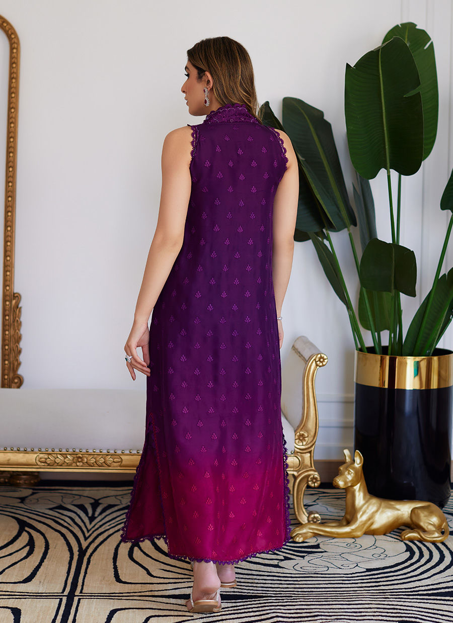 Farah Talib Aziz | Luna Eid Collection 24 | VIOLETTE WILD BERRY OMBRE by Farah Talib Aziz - Designer Dress - Type: Ladies Clothes - Available at Libayah - 100% Original